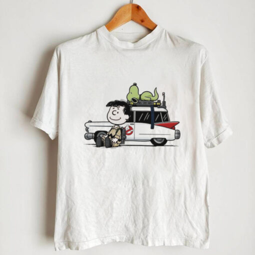 Venkman Slimer and the Ecto 1 Ghostbusters X Charlie Brown and Snoopy Peanuts Charlie Venkman shirt