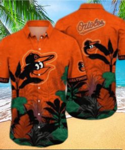 Vibrant Orioles Jungle Flora And Team Mascot Hawaiian Shirt