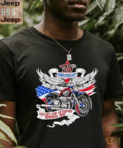 Victory for veteransmemorial ride 25th anniversary motorcycle shirt