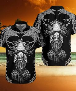 Viking Odin Unisex Aloha Hawaiian Shirts For Men And Women