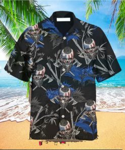 Viking Patriotic Skulls 4th Of July Hawaiian Shirt