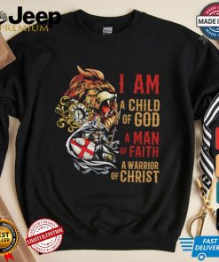 Viking lion I am a child of god a man of faith a warrior of Christ shirt