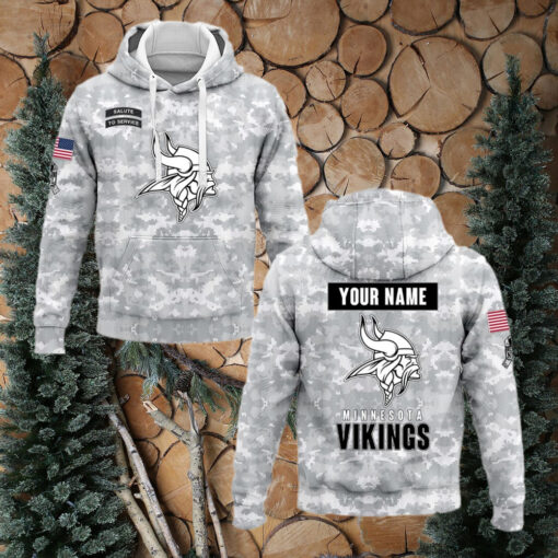 Vikings Veterans Day Salute To Service Hoodie