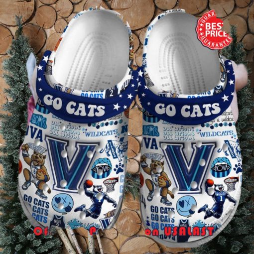 Villanova Wildcats Go Cats All Wright Crocs Clog Shoes