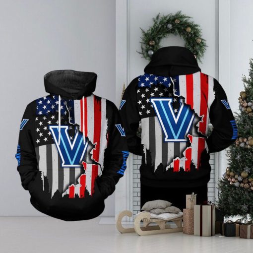 Villanova Wildcats NCAA US Flag 3D Printed Hoodie