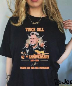 Vince Gill 67rd Anniversary 1957 2024 Thank You For The Memories T Shirt