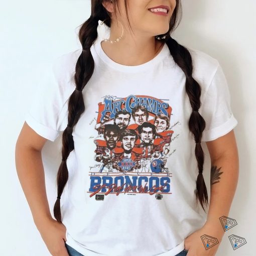 Vintage 1980s USA Made NFL Denver Broncos Super Bowl Caricature 1987 T Shirt