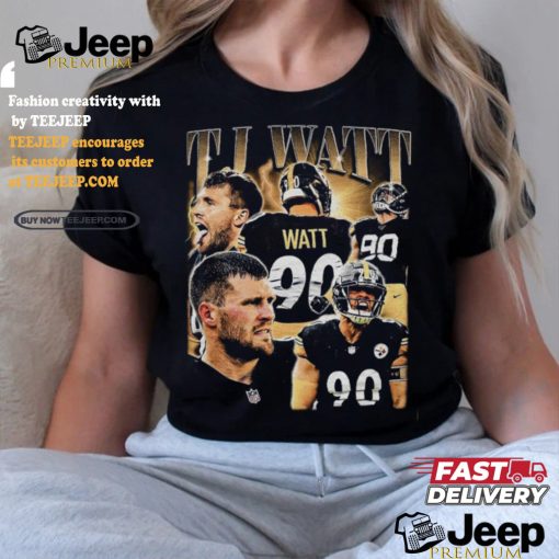 Vintage 90s Graphic Style TJ Watt T Shirt