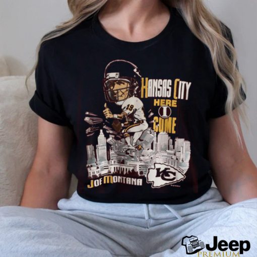 Vintage 90s NFL Salem Joe Montana Kansas City Chiefs Caricature Shirt