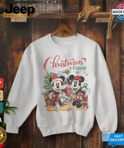 Vintage Disney Christmas On Main Street Shirt, Mickey Minnie Very Merry Christmas Party 2024 Shirt