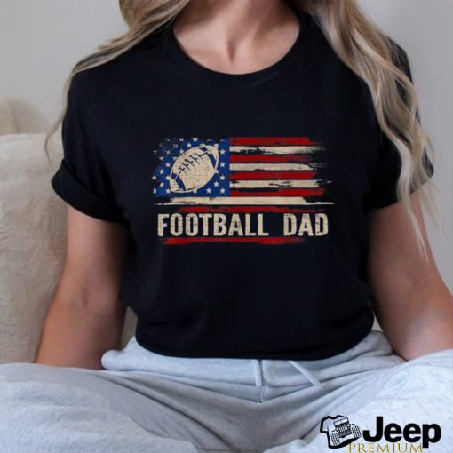 Vintage Football Dad American Usa Flag Sports Gift Shirt