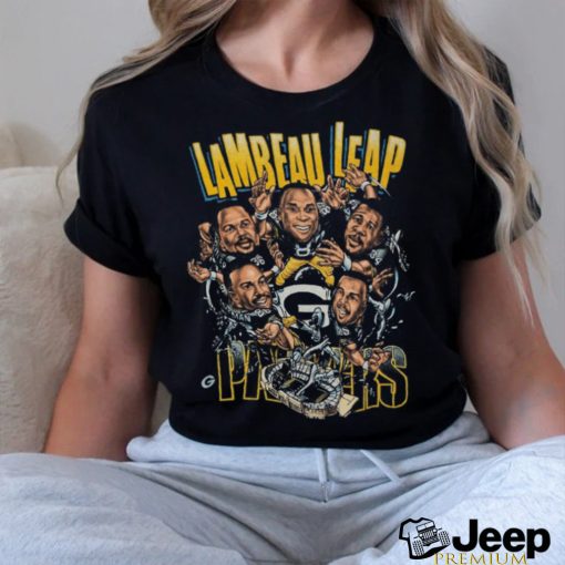 Vintage Green Bay Packers Lambeau Leap Caricature Football NFL Shirt