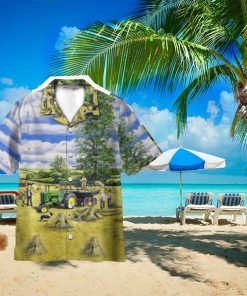 Vintage Tractor Hawaii Shirt 3D Printed Gift For Summer