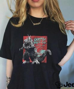 Vintage torn movie ad godzilla stance t shirt