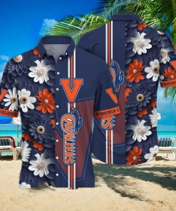 Virginia Cavaliers NCAA Flower New Fashion Full Printed Hawaii Shirt And Tshirt