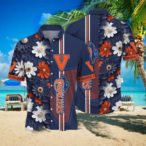 Virginia Cavaliers NCAA Flower New Fashion Full Printed Hawaii Shirt And Tshirt