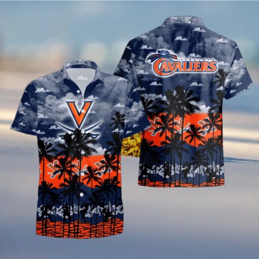 Virginia Cavaliers Palms Tree Hawaiian Shirt