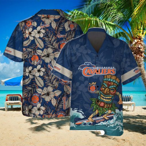 Virginia Cavaliers With Tiki Surfing 2024 Style Hawaiian Shirt