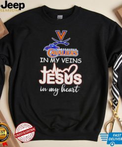 Virginia Cavaliers basketball in my veins Jesus in my heart shirt