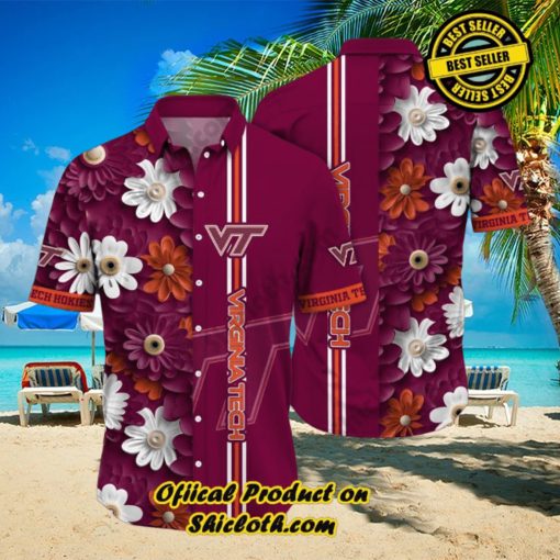 Virginia Tech Hokies NCAA1 Hawaiian Shirt Trending Summer. Gift For Fan