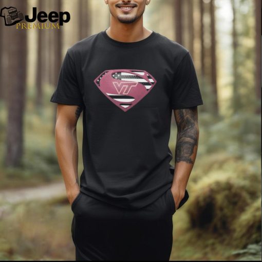 Virginia Tech Hokies Superman logo shirt