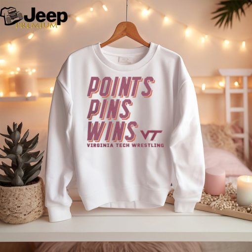 Virginia Tech Wrestling Points Pins Wins T Shirt