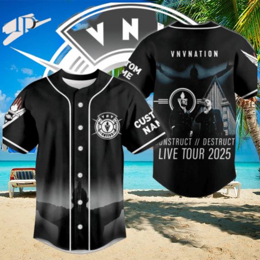 Vnv Nation Construct Destruct Live Tour 2025 Custom Baseball Jersey