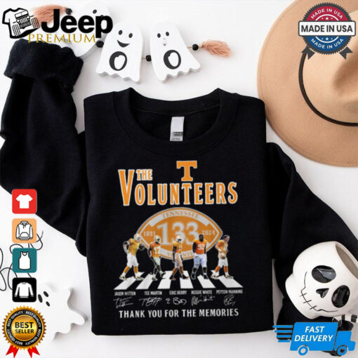 Volunteers Tennessee 133th Anniversary 1891 2024 Thank You For The Memories T Shirt