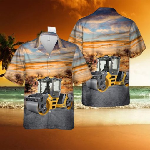 Volvo Road Construction Tandem Road Roller DD105 Hawaiian Shirt