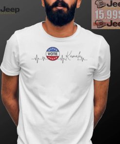 Vote Kamala Harris 2024 election heartbeat EKG signature shirt