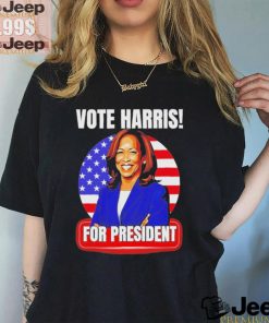 Vote Kamala Harris for president 2024 American flag shirt