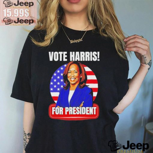 Vote Kamala Harris for president 2024 American flag shirt