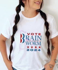 Vote brain worm 2024 star shirt