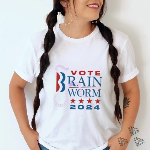 Vote brain worm 2024 star shirt