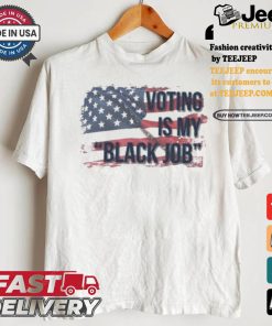 Voting Is My Black Job Kamala Harris And Tim Walz Us Presidential Election 2024 Vote For Both America Flag T shirt