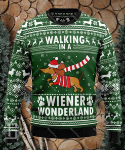 WALKING IN A WIENER WONERLAND CHRISTMAS SWEATER