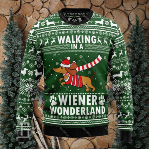 WALKING IN A WIENER WONERLAND CHRISTMAS SWEATER