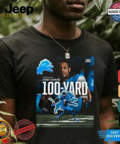 WR Jameson Williams Detroit Lions First Career 100 Yard game shirt