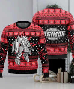 Wargreymon Digimon Best Xmas Knitted Ugly Christmas Sweater Gift For Family