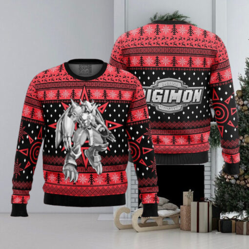 Wargreymon Digimon Best Xmas Knitted Ugly Christmas Sweater Gift For Family