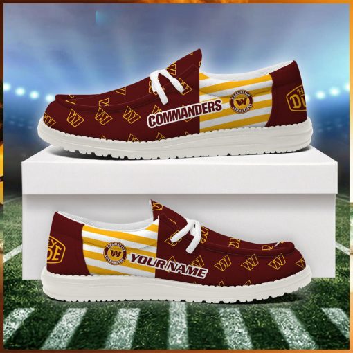 Washington Commanders 2024 Version Personalized Hey Dude Shoes