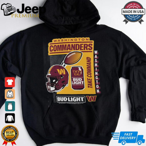 Washington Commanders Black Bud Light Logo T Shirt