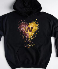 Washington Commanders Crystal Heart Shirt