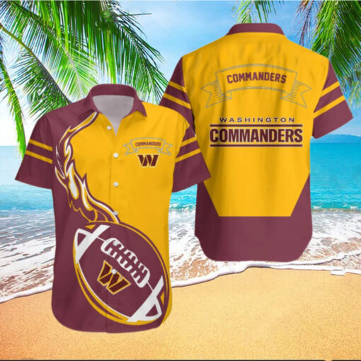 Washington Commanders Gridiron Blaze Hawaiian Shirt