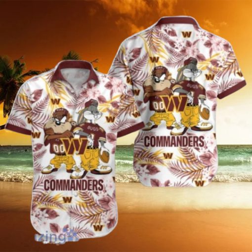 Washington Commanders Hawaiian Shirt Taz and Bugs For NFL Team