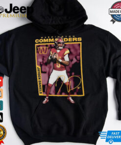 Washington Commanders Jayden Daniels Black Player Frame T Shirt