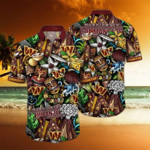 Washington Commanders NFL Flower Hawaii Shirt And Tshirt For Fans