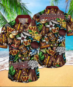 Washington Commanders Tiki Island Hawaiian Shirt
