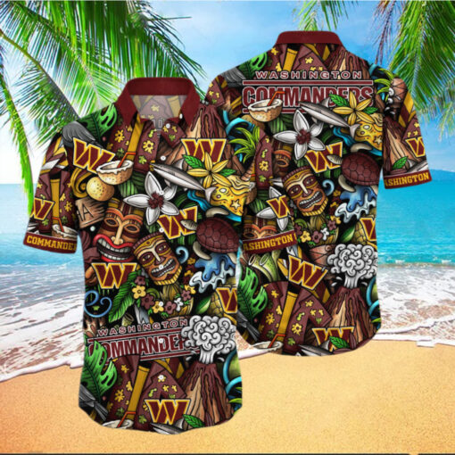 Washington Commanders Tiki Island Hawaiian Shirt
