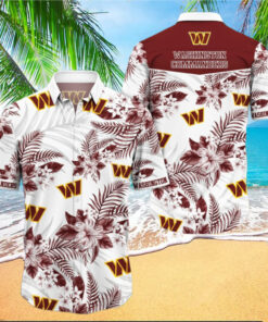 Washington Commanders Tropical Elegance Hawaiian Shirt